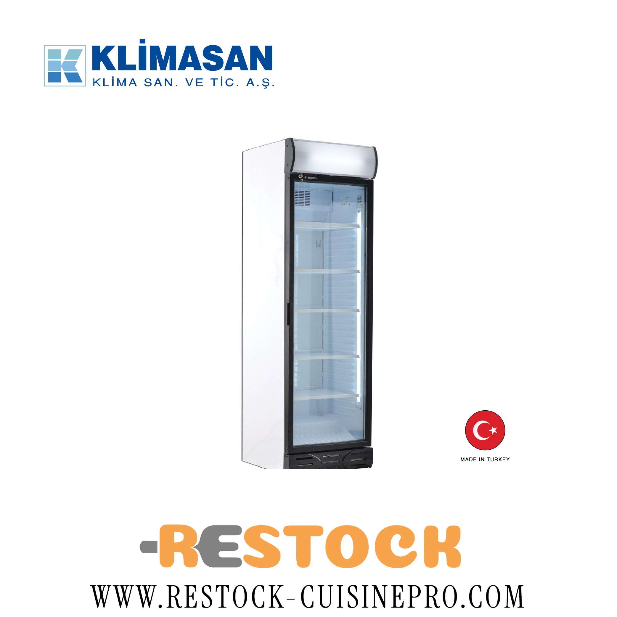 ARMOIRE 1 PORTE VITREE NEGATIVE 370 L ECLAIRAGE LED DIM 640x670x2056 VF372