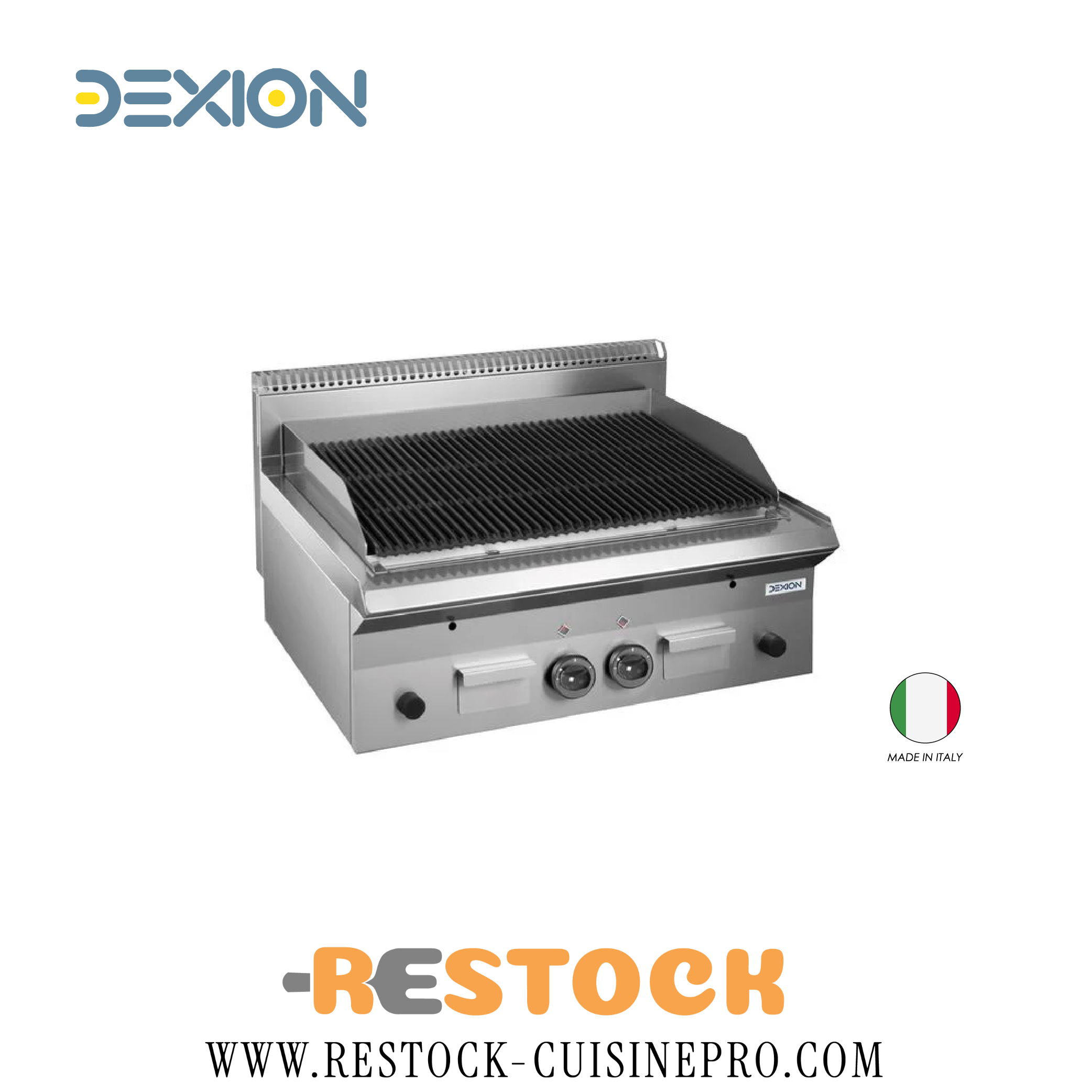 BARBECUE A PIERRE DE LAVE DOUBLE A POSER GRILLE EN FONTE 800X650X290-470 D65GPL8G