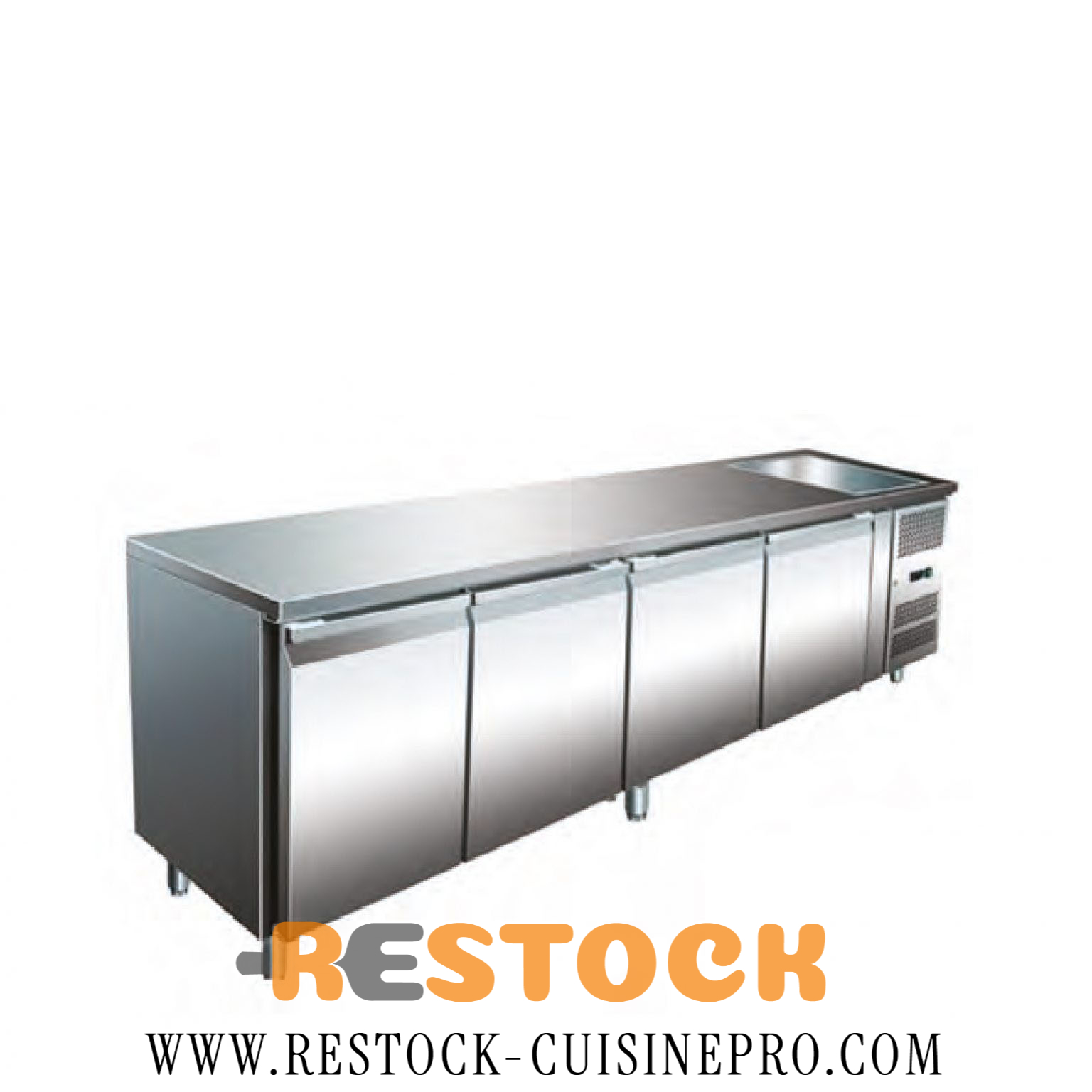 COMPTOIR ARRIERE BAR 4 PORTES AVEC EVIER – FRESCO