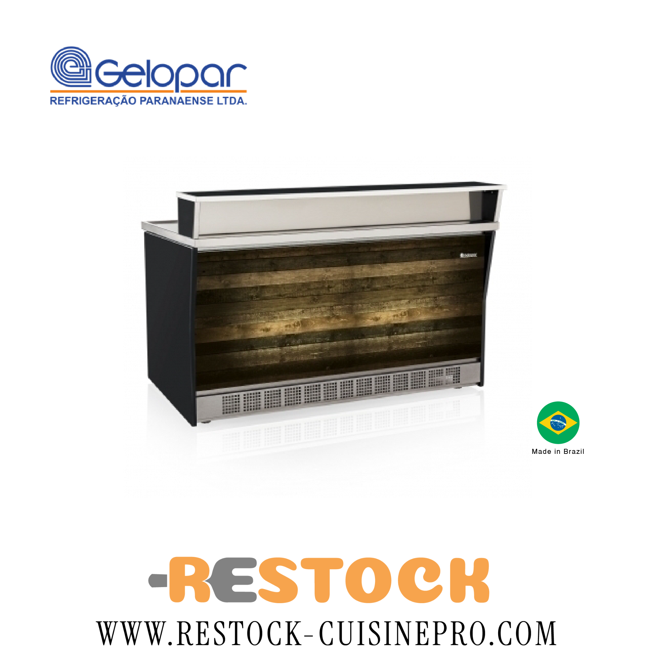 COMPTOIR BAR REFRIGEREE 1M60 COULEUR BOIS GGLR-160MD
