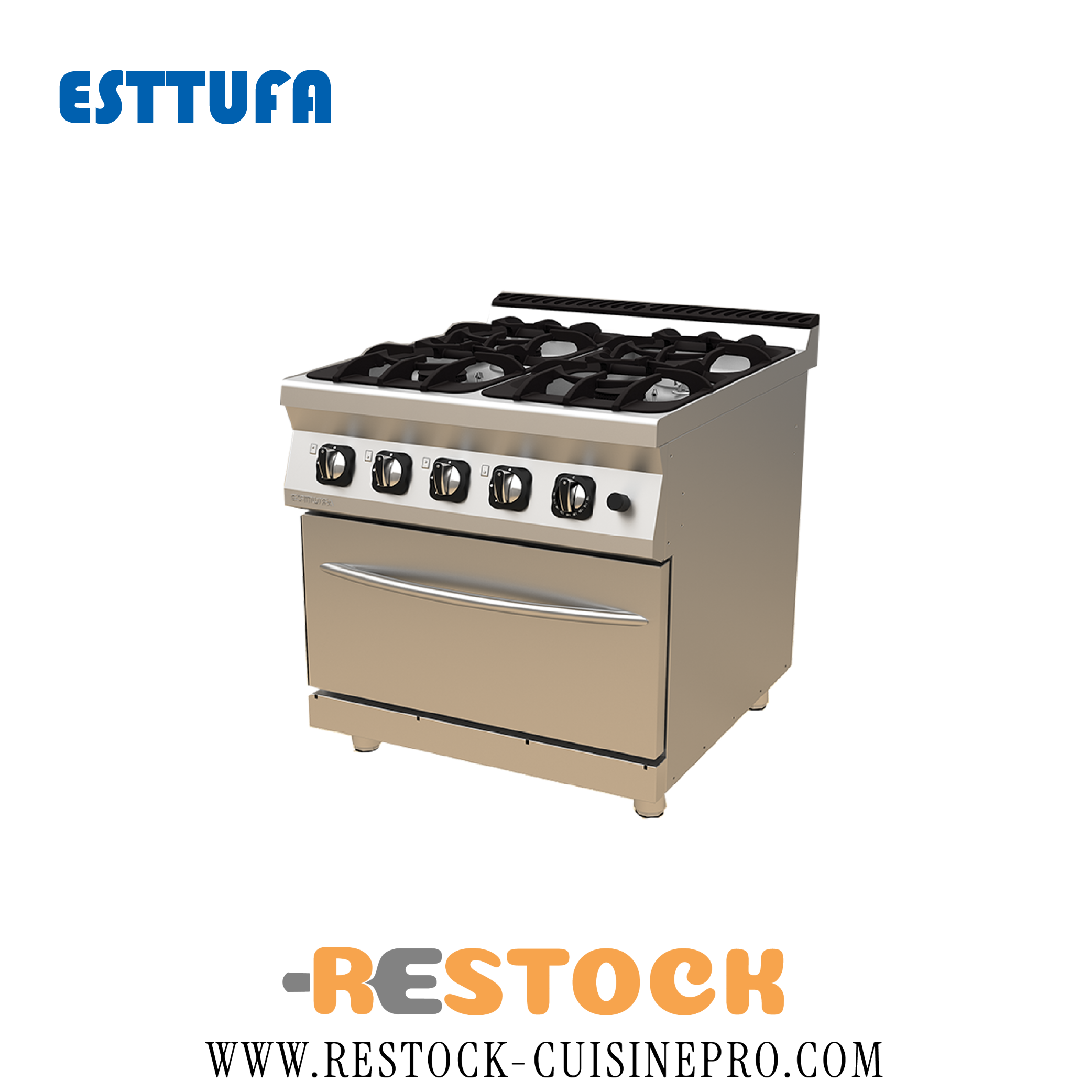 CUISINIERE 4 FEUX GAZ SUR FOUR 800x700x850 8070-KUZ
