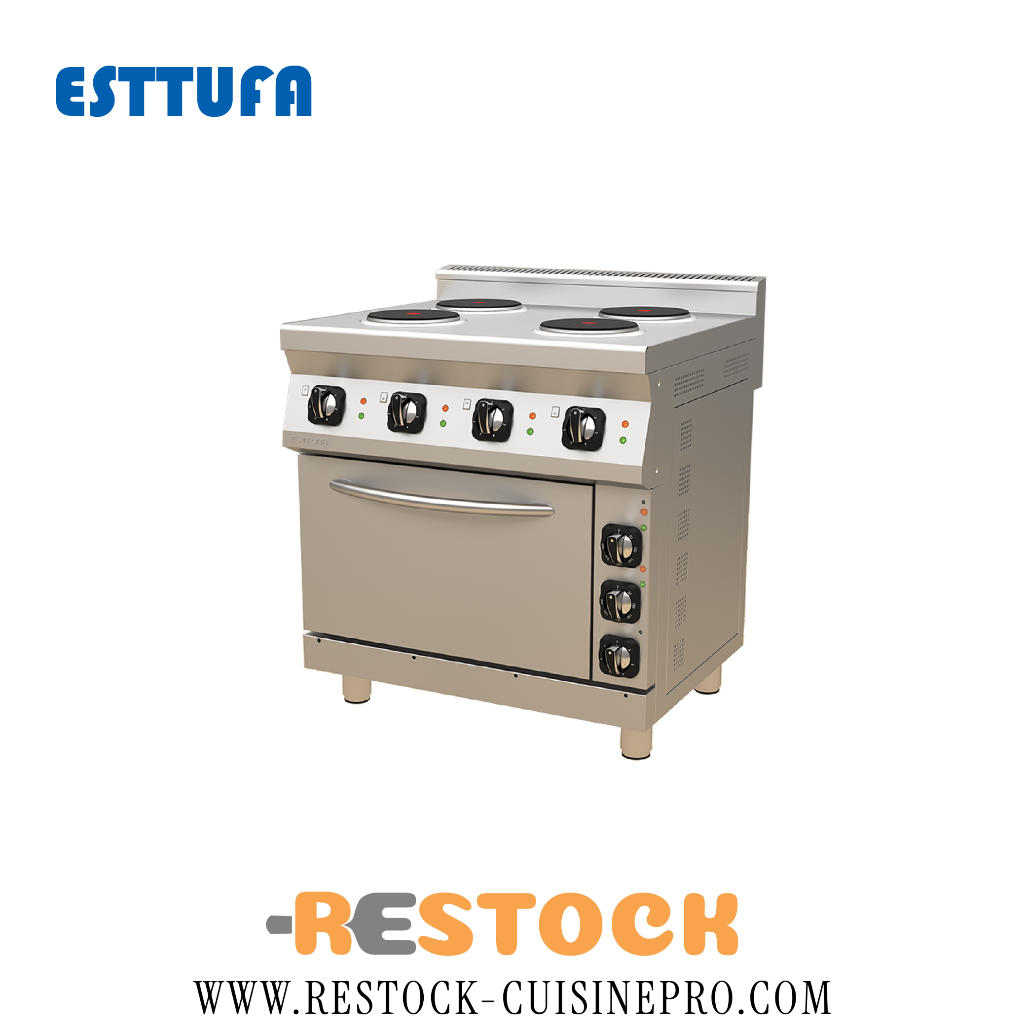 CUISINIERE 4 PLAQUES ELECT SUR FOUR 800x700x850 TC.7KE800