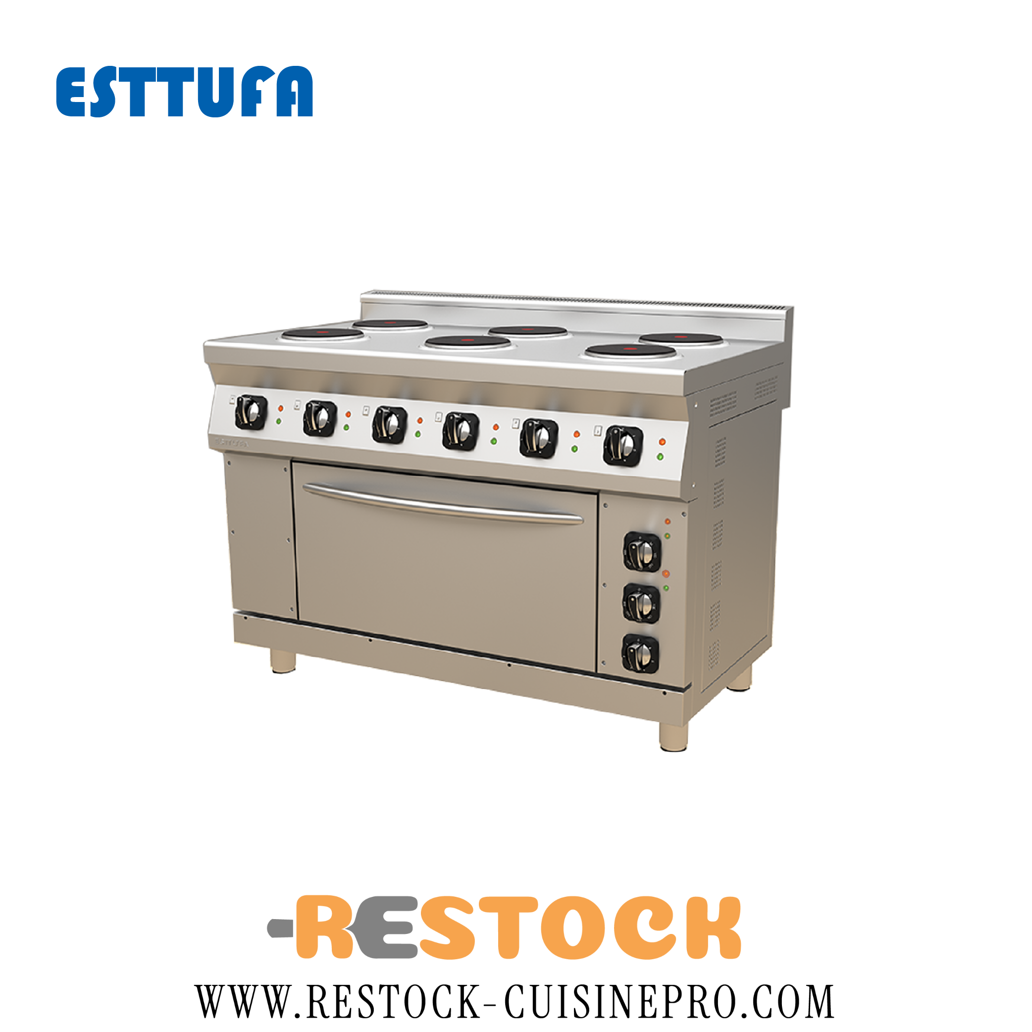 CUISINIERE 6 PLAQUES ELECTRIQUE SUR FOUR 1200x700x850 TC.7KE120