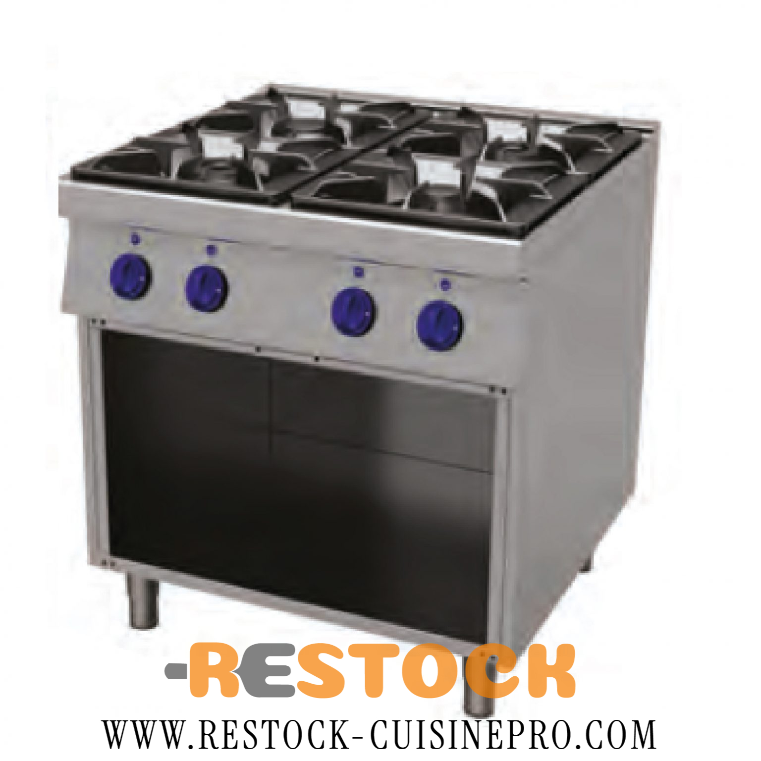 Cuisinière 4 Feux sur Placard Ouvert à Gaz G900 – PRIMAX