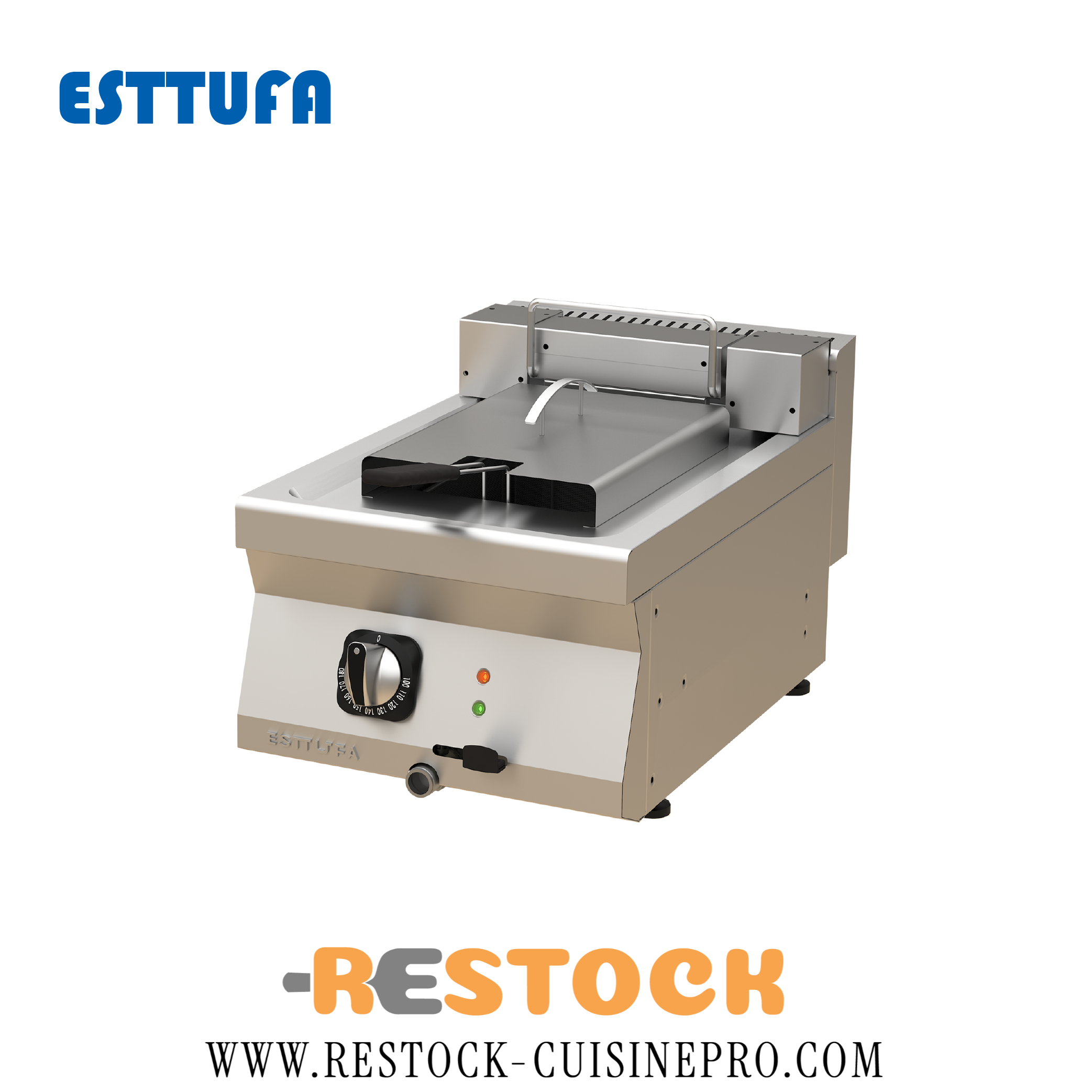 FRITEUSE ELECT SIMPLE A POSER 8L 380V 400x630x300 TC.6FE400