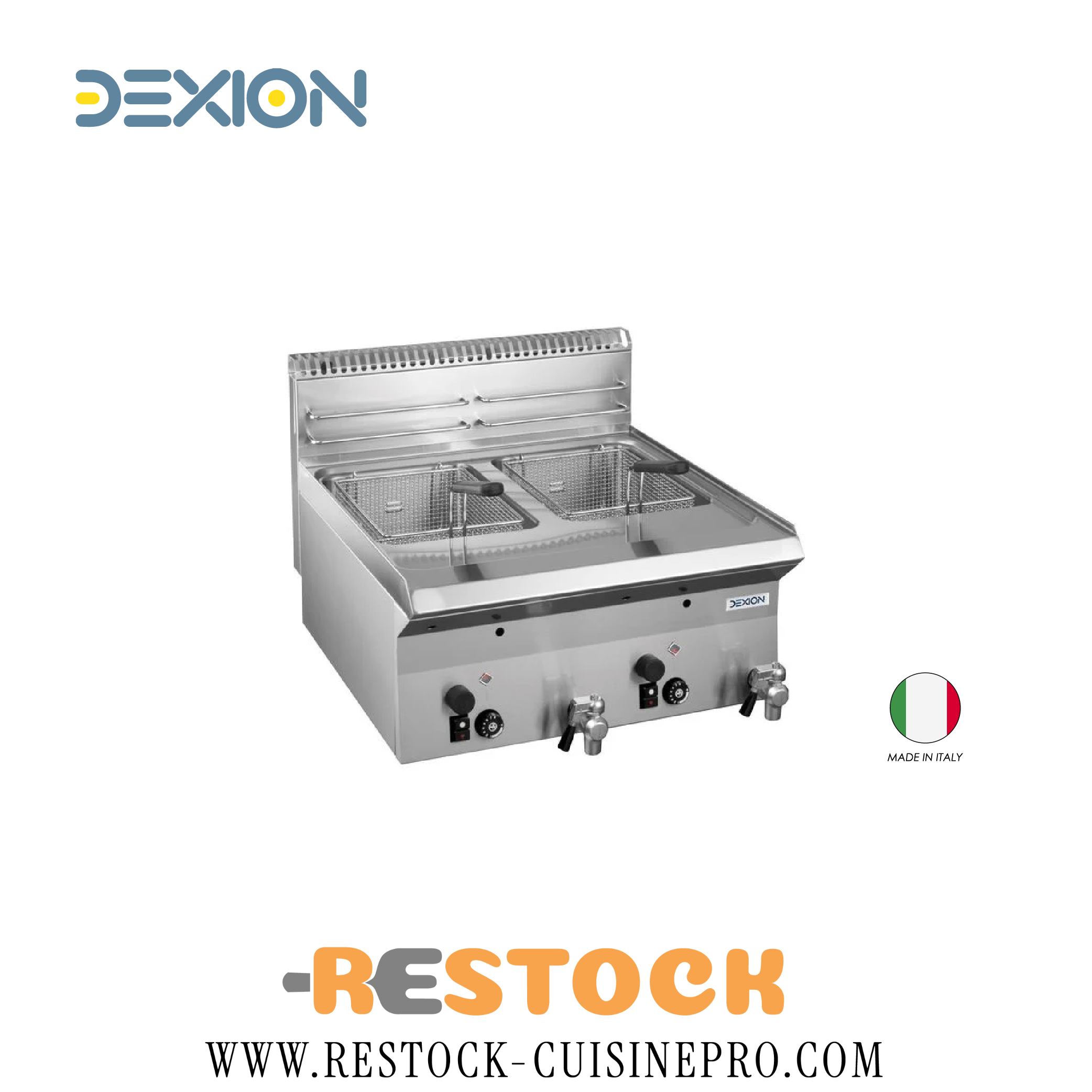 FRITEUSE GAZ DOUBLE 8+8 L A POSER 600X650X270 D65GF6