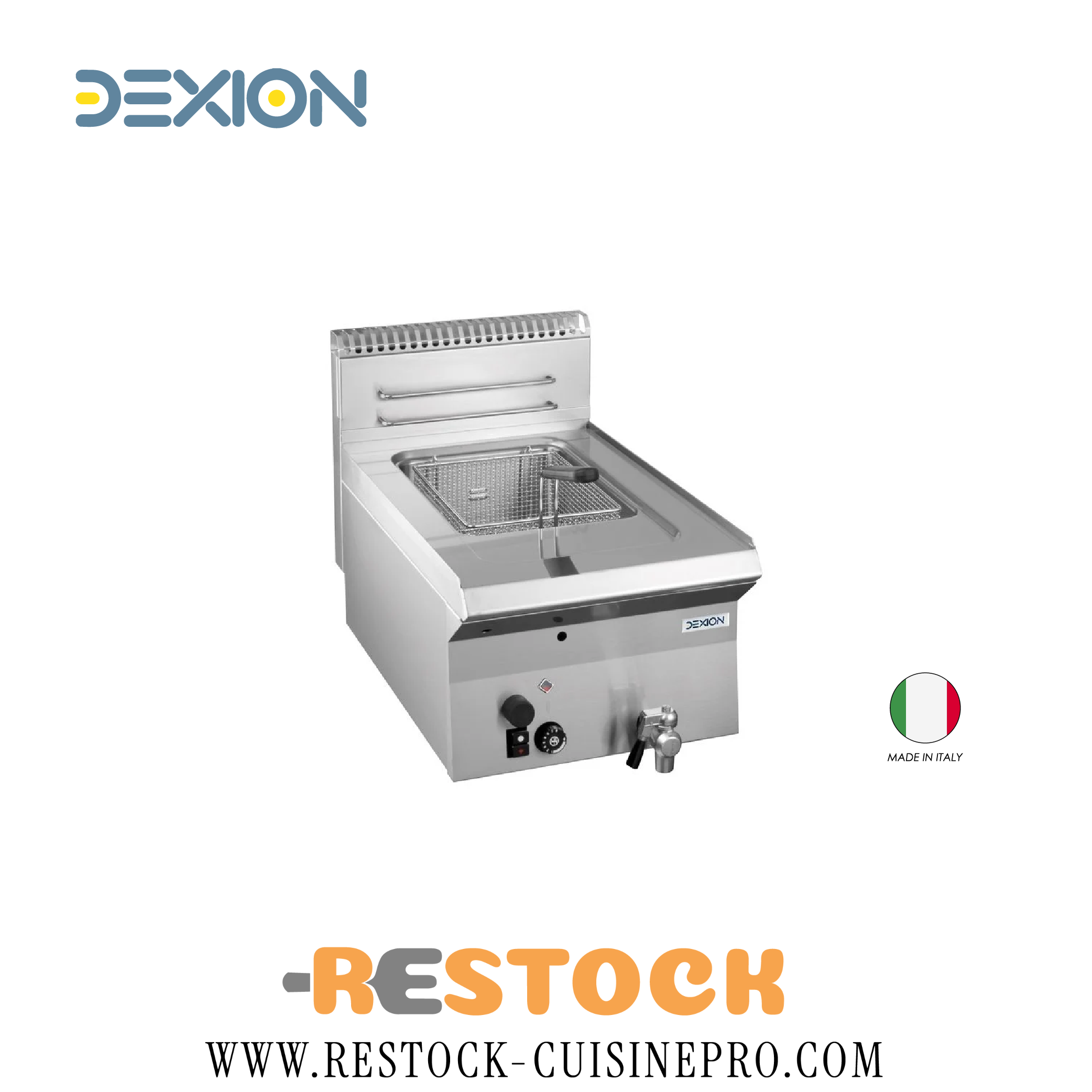 FRITEUSE GAZ SIMPLE 8 L A POSER 400X650X270 D65GF4