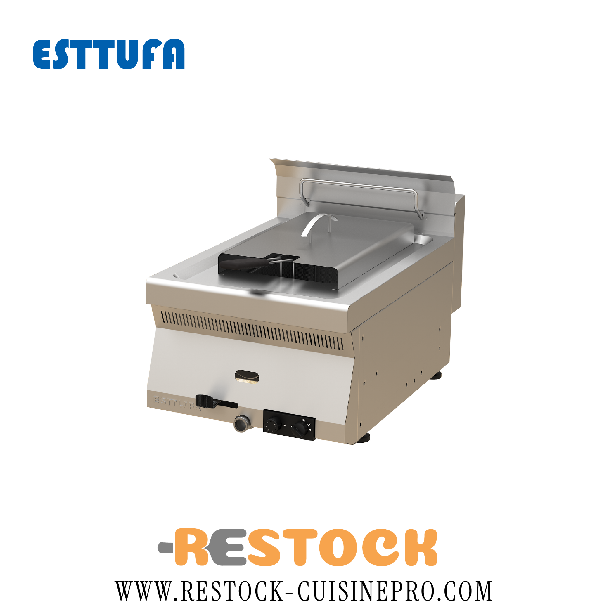 FRITEUSE GAZ SIMPLE 8 L A POSER 400x630x300 TC.6FG40