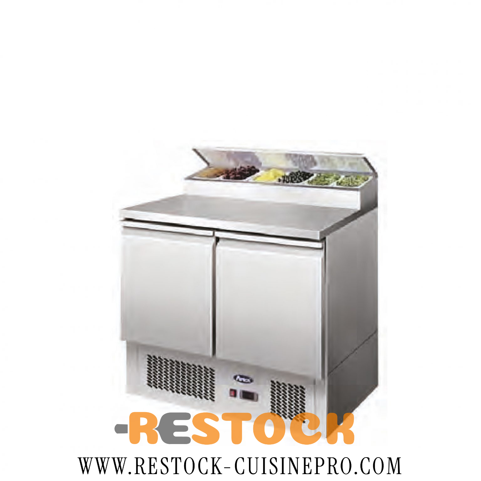 MEUBLE SALADETTE 2 PORTES INOX