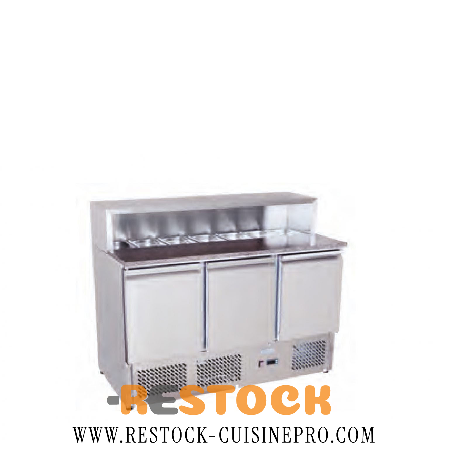 MEUBLE SALADETTE 3 PORTES CASQUE INOX – CUISIFRIOT