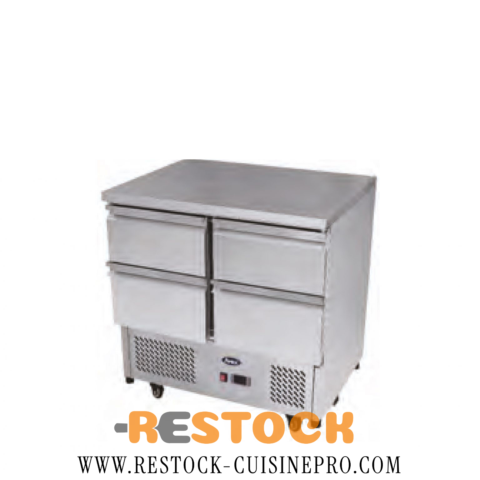 MEUBLE SALADETTE EN INOX 4 TIROIRS – CUISIFRIOT