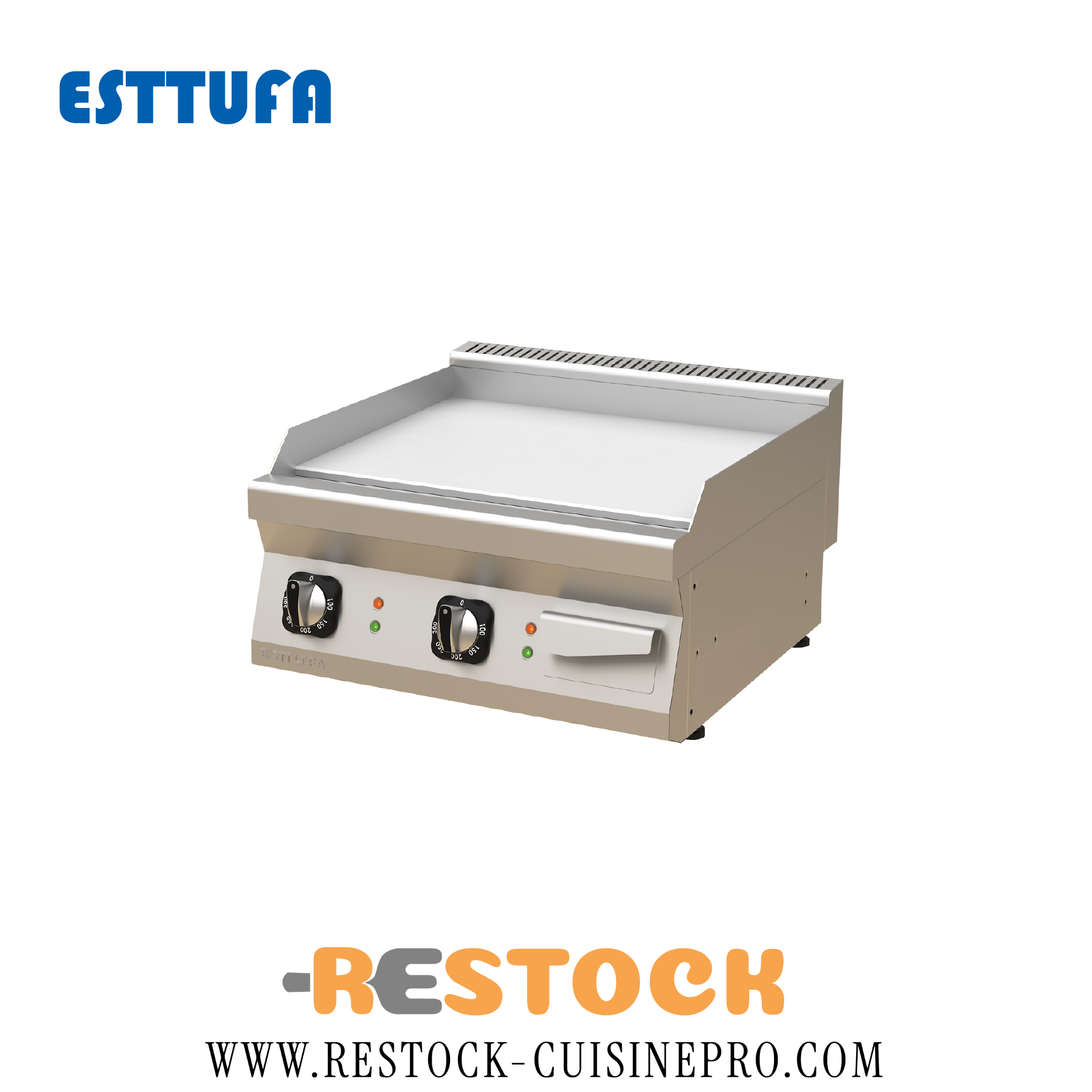 PLAQUE GRILLADE ELECT LISSE DOUBLE A POSER 800x630x300 TC.6IE800-L