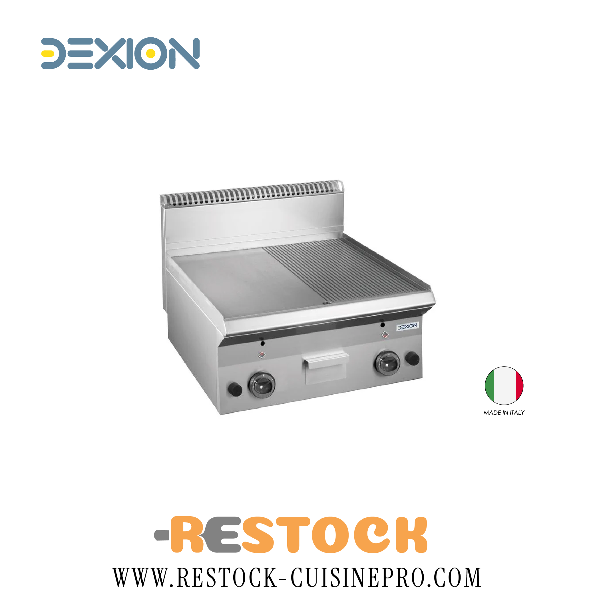 PLAQUE GRILLADE GAZ 1-2 LISSE 1-2 STRIEE A POSER 600X650X270 D65GFT6LR