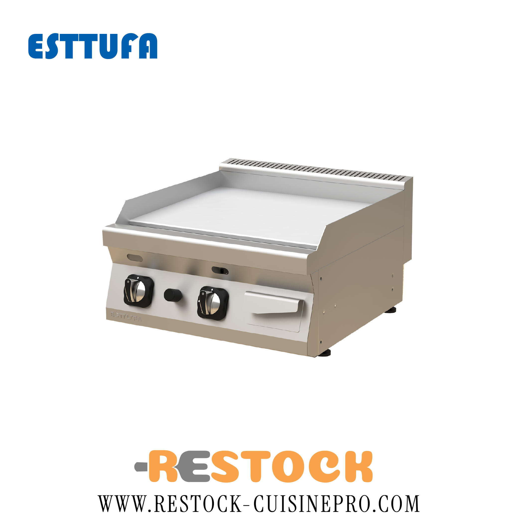 PLAQUE GRILLADE GAZ LISSE A POSER 800x630x300 8060-IZG-L