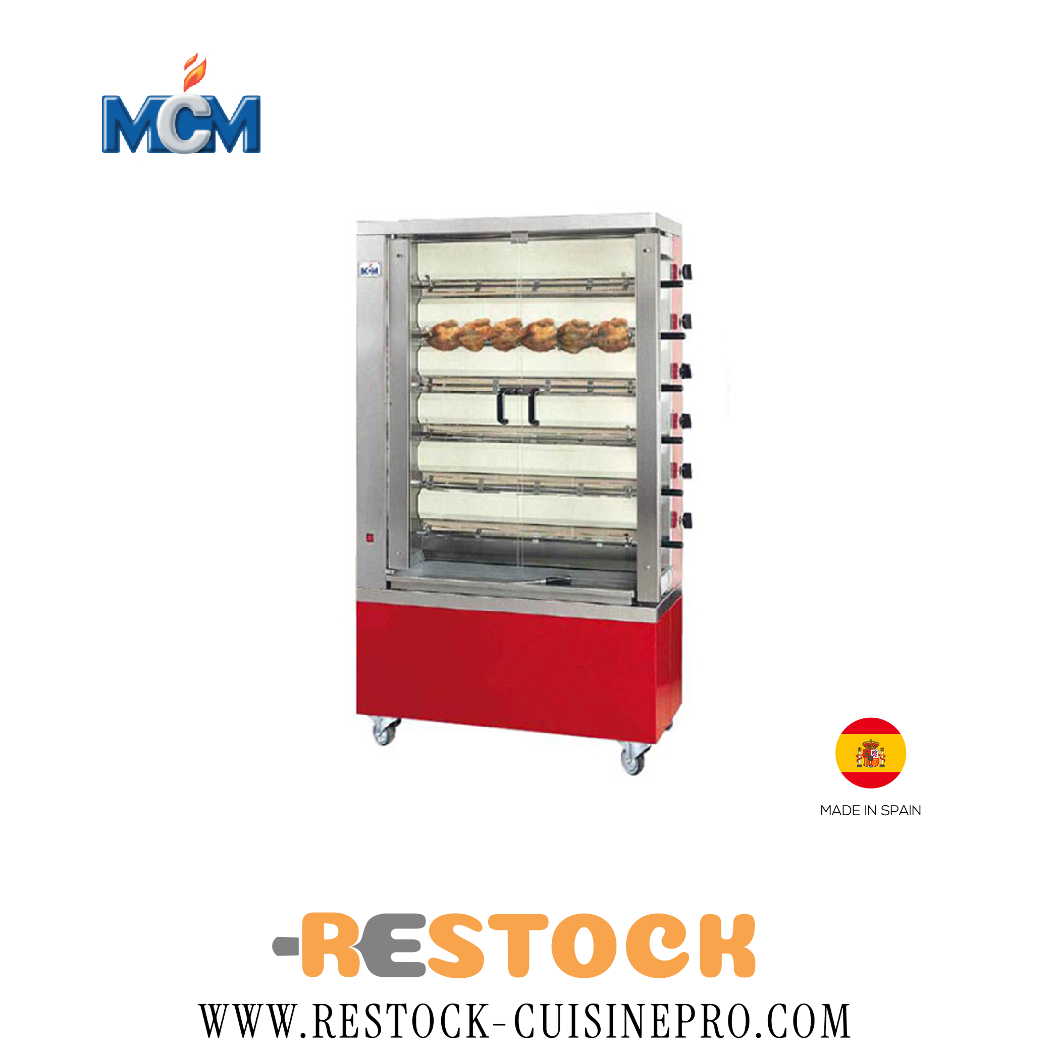 RÔTISSOIRE VERTICALE ELECTRIQUE 6 BROCHES 800006G