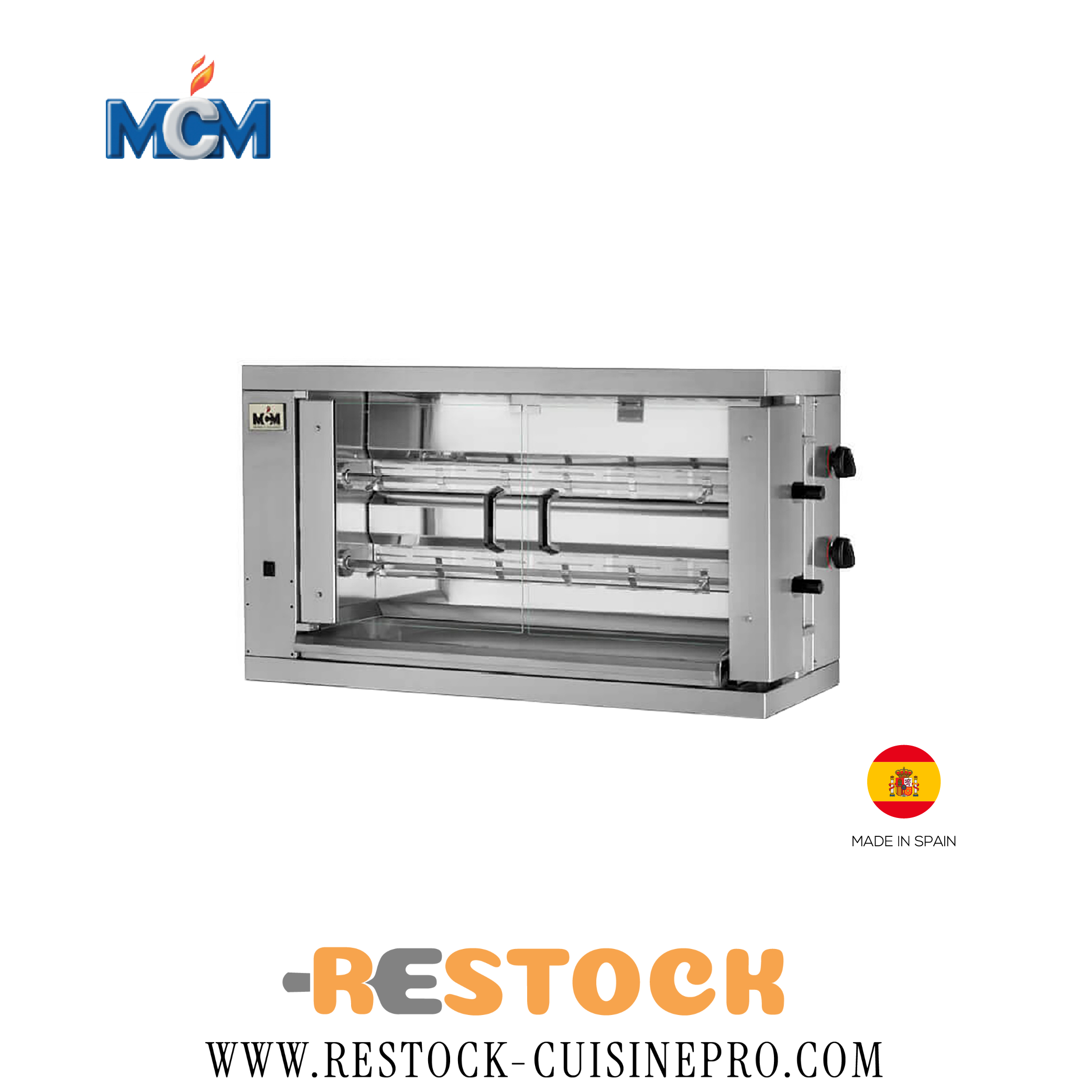 RÔTISSOIRE VERTICALE GAZ 2 BROCHES 800002G