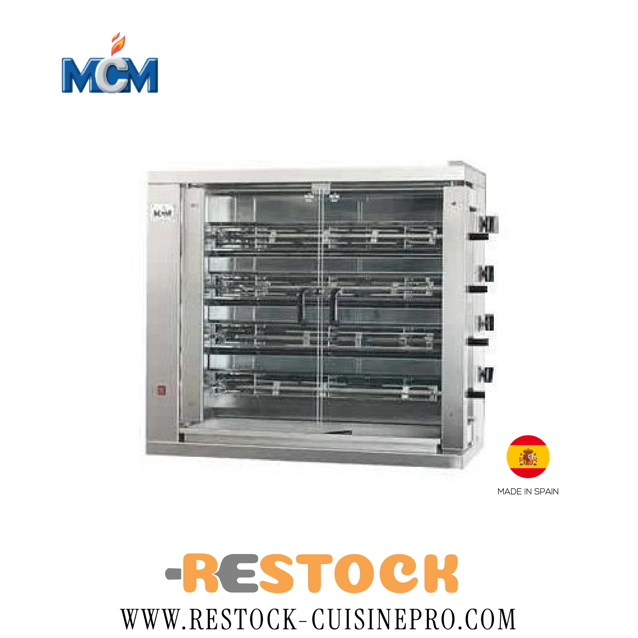RÔTISSOIRE VERTICALE GAZ 4 BROCHES 800004G
