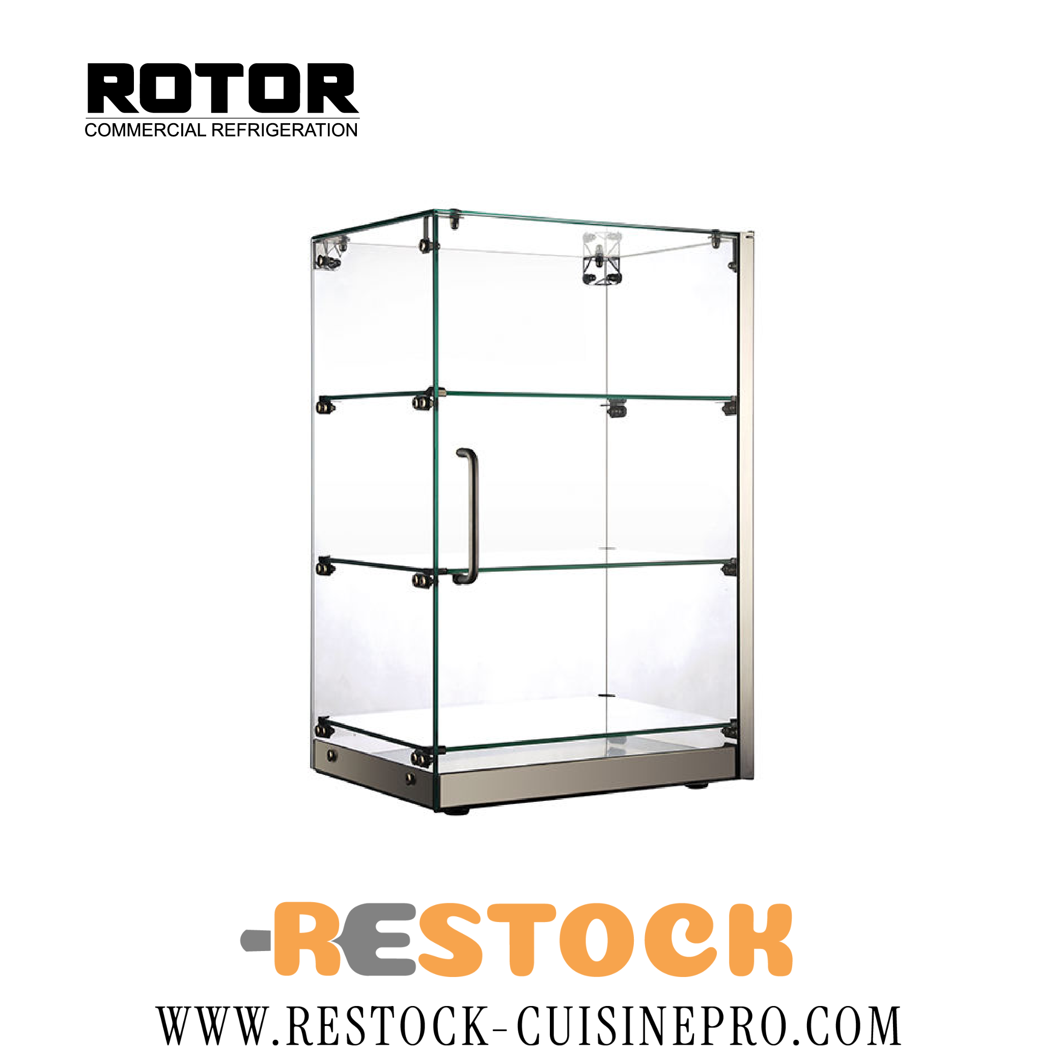 VITRINE 4 FACES NEUTRE 60 L A POSER 406x340x618 RTZ-60L