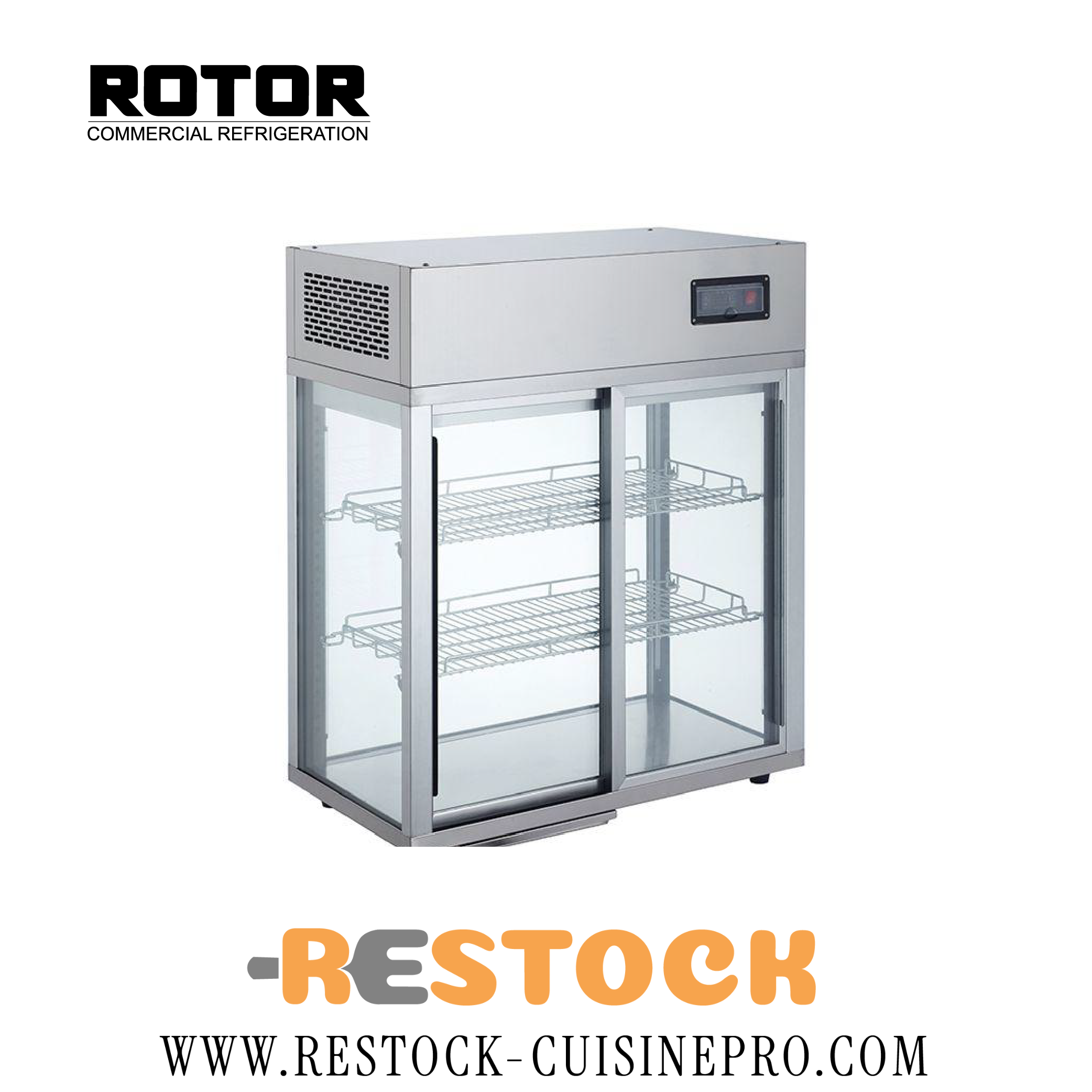 VITRINE 4 FACES POSITIVE PORTE COULISSE 177L A POSER RT-177L