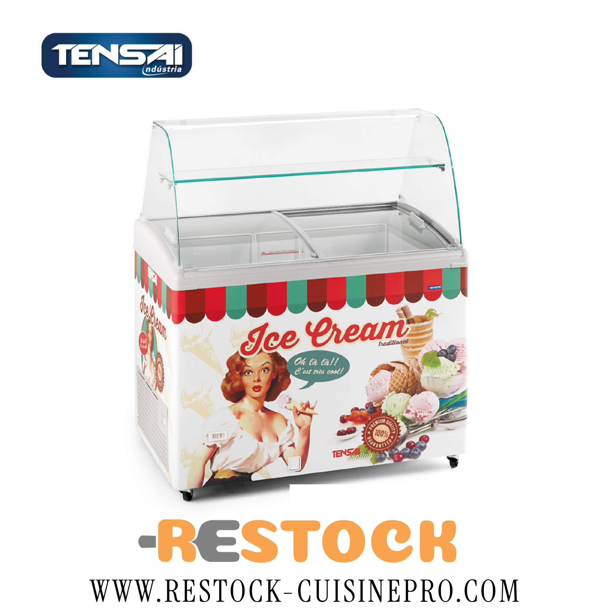 VITRINE A GLACE 300 L SICC300GDEC01