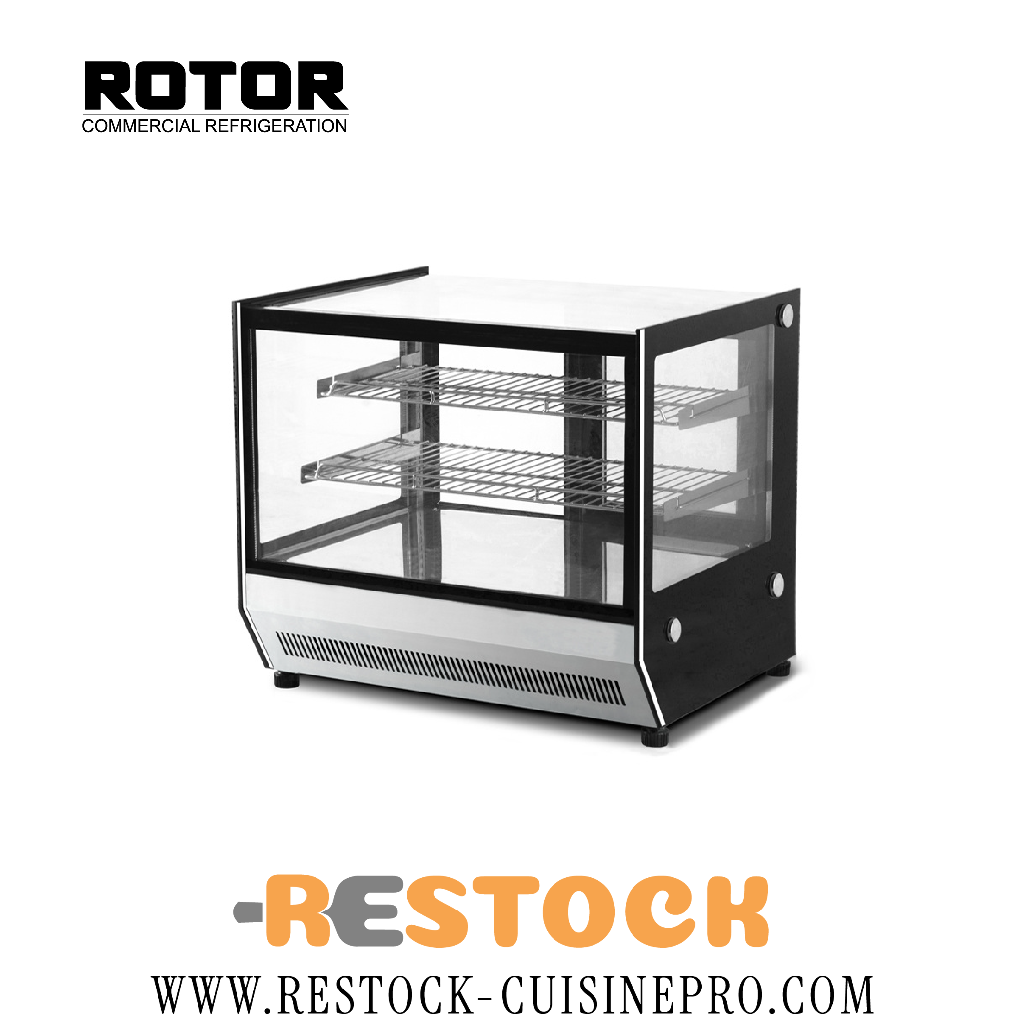 VITRINE CHAUFFE CROISSANT POSABLE VERRE DROITE HS-660HRT