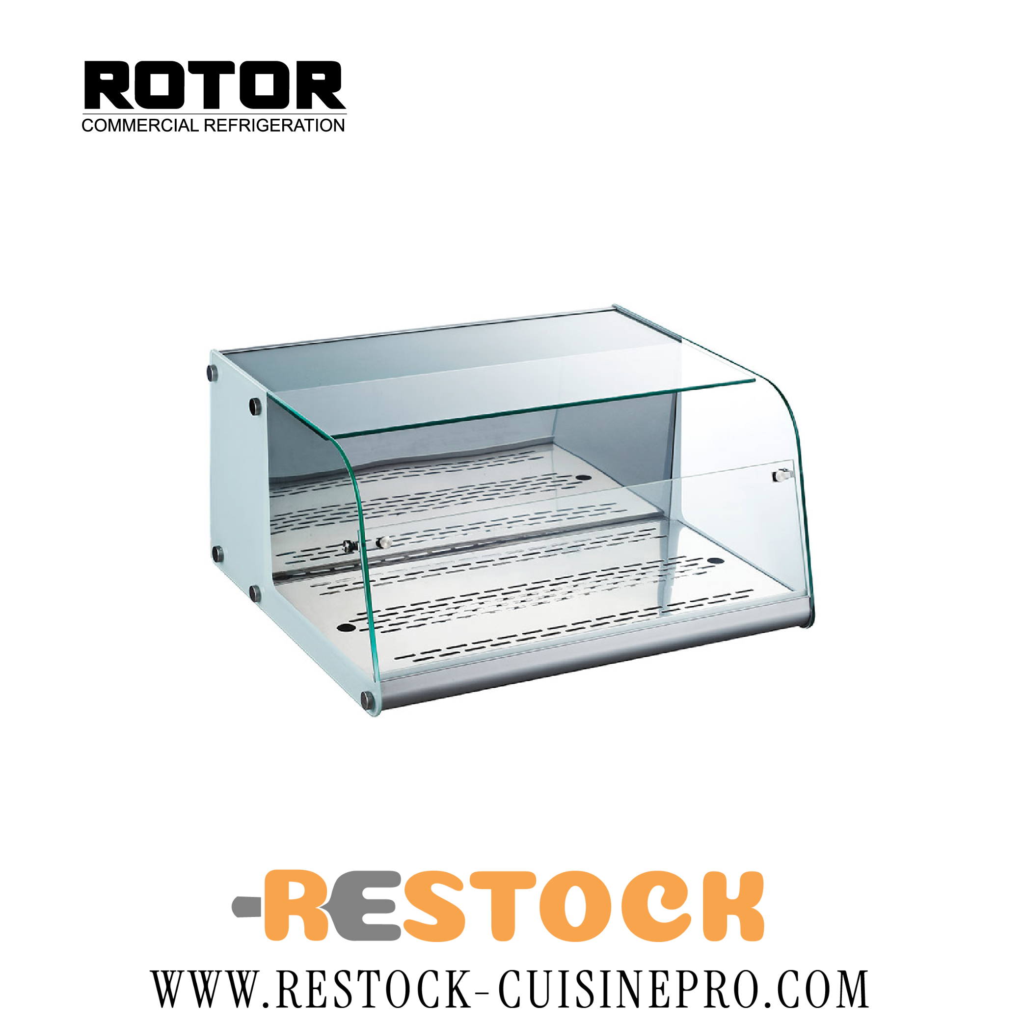 VITRINE REFRIGEREE A POSER VERRE BOMBEE DIM 730x650x400 RTW-40L
