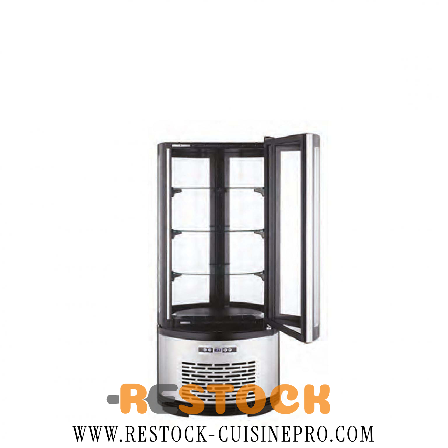 VITRINE REFRIGEREE CYLINDRIQUE FIXE 3 ETAGES 100 L – ROTOR