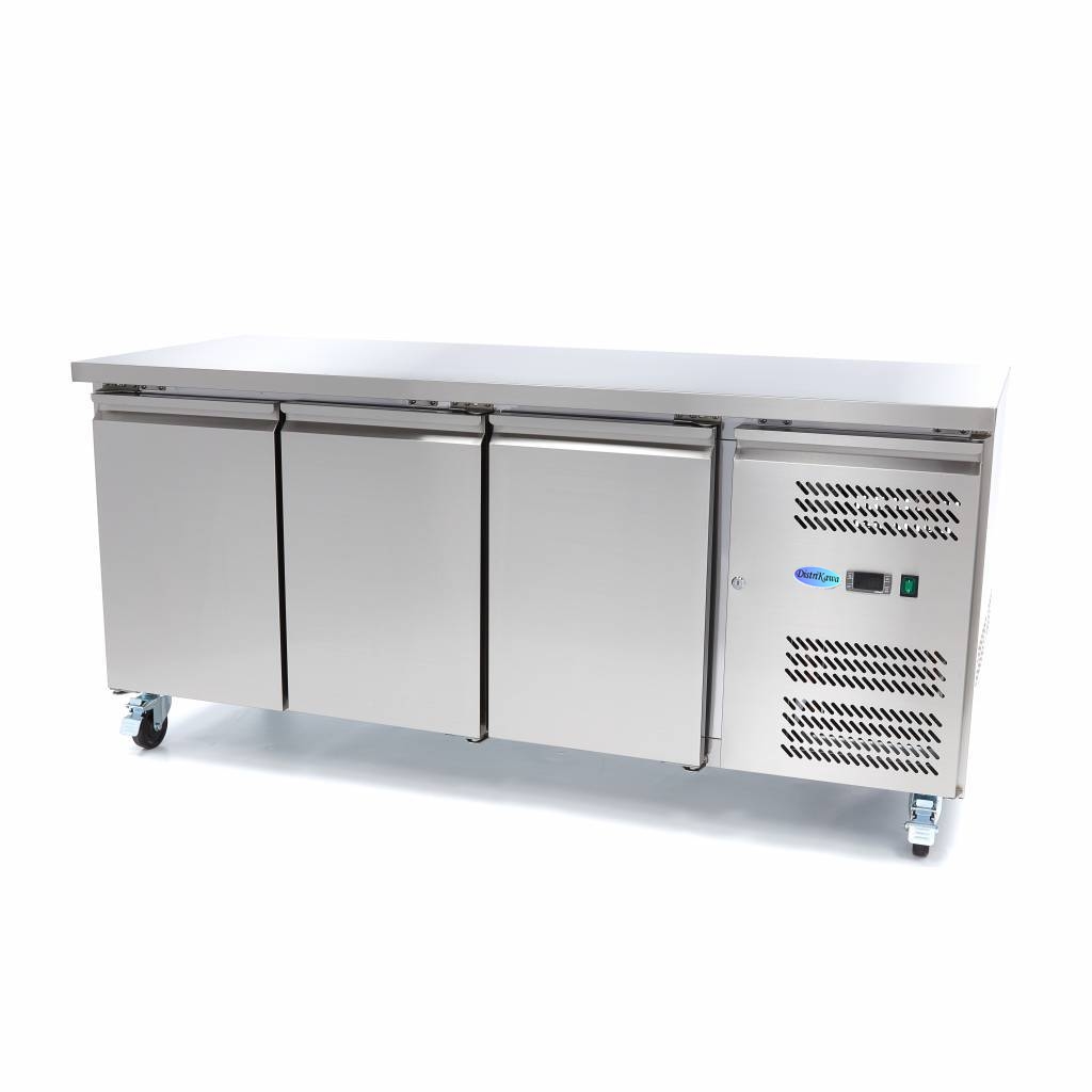 comptoir arrière 3 porte par inox réfrigérée pour cafe